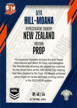 2024 NRL Traders Titanium - World In League #WL48 Mya Hill-Moana Back